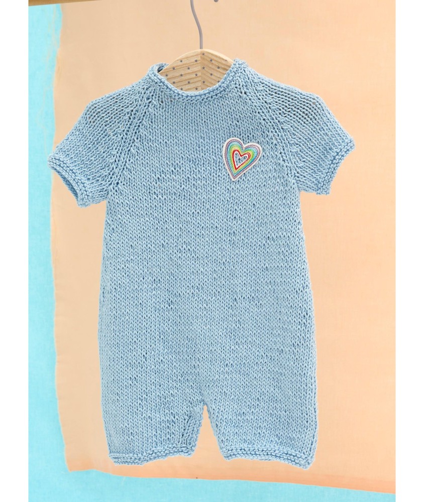 Patron tricot gratuit Combishort raglan Colin