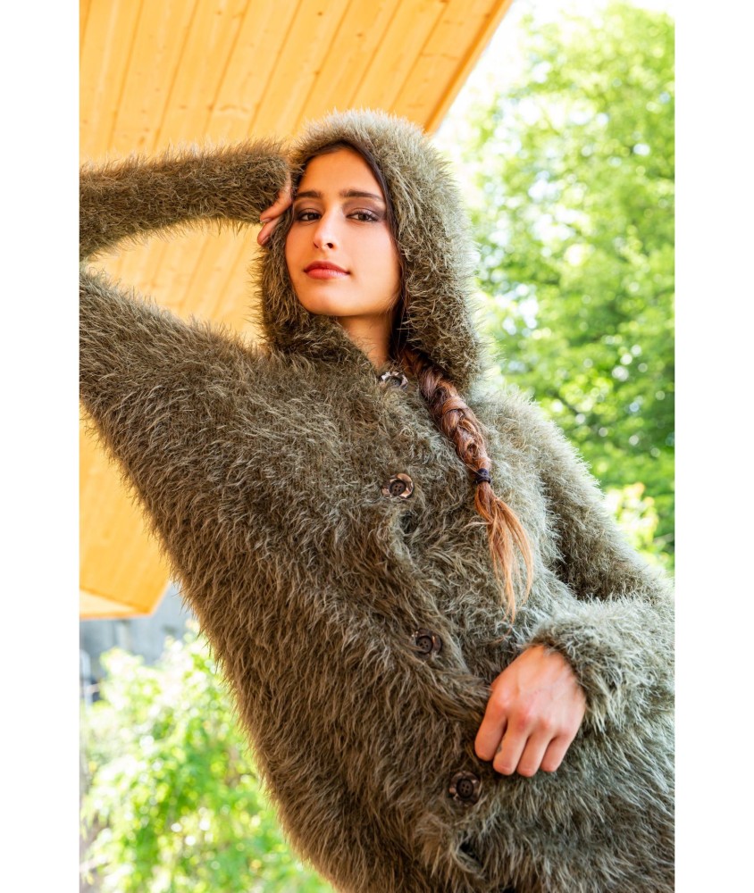 Patron tricot gratuit Veste femme longue Alexia