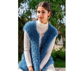 Patron tricot gratuit Gilet femme sans manches Anaïs