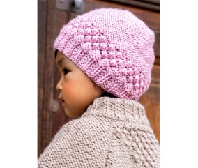 Patron tricot gratuit Bonnet fille astrakan Solène