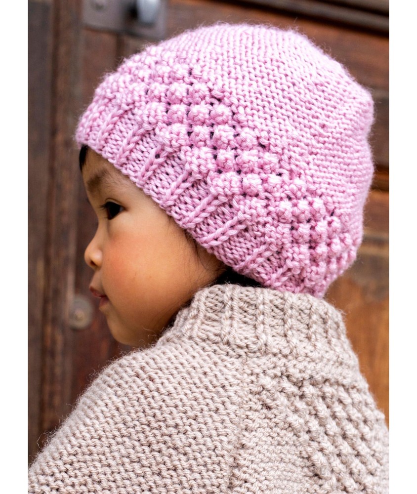 Patron tricot gratuit Bonnet fille astrakan Solène