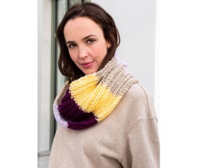 Patron tricot gratuit Snood adulte multicolore Adèle