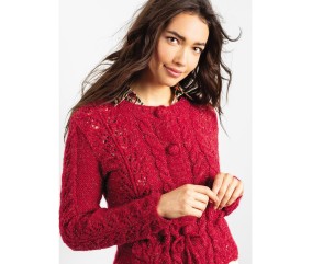Patron crochet gratuit Gilet torsades femme Léora
