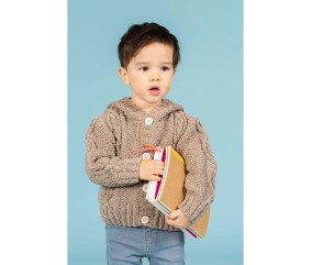 Patron tricot gratuit Veste bébé à torsades Elio