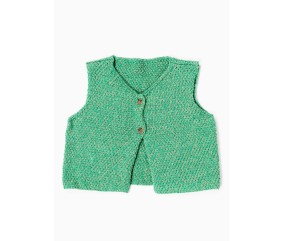 Patron tricot gratuit Gilet chic sans manches enfant