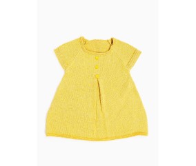 Patron gratuit Robe enfant été à pli creux manches courtes