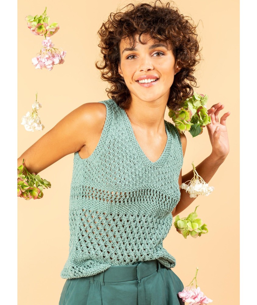Patron gratuit Débardeur femme coton recyclé Emma