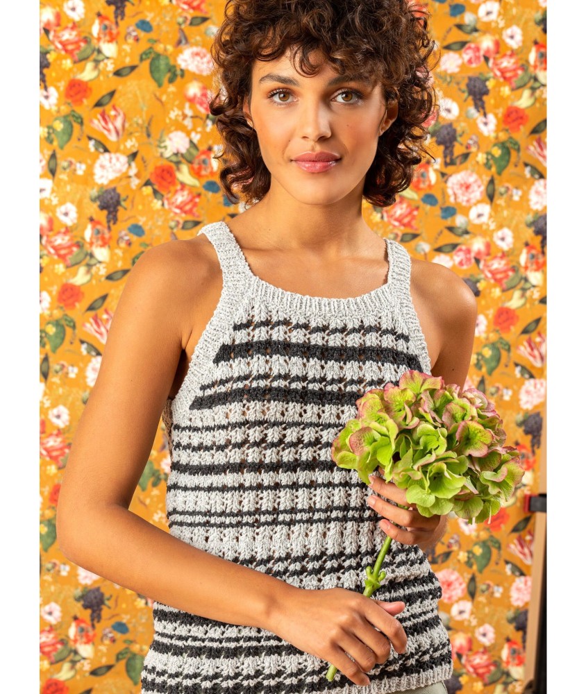 Patron gratuit Top femme ajouré coton recyclé Elsa