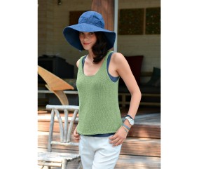 Patron tricot gratuit Top femme coton recyclé