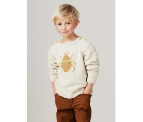 Patron tricot gratuit Pull jacquard coton recyclé