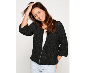 Patron tricot gratuit Gilet Zippé coton recyclé