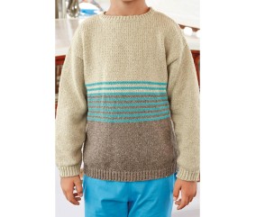 Patron tricot Pull bicolore rayé - Bergère de France