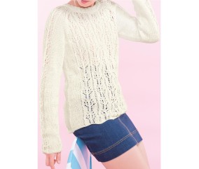 Patron tricot Pull Coton satiné - Bergère de France