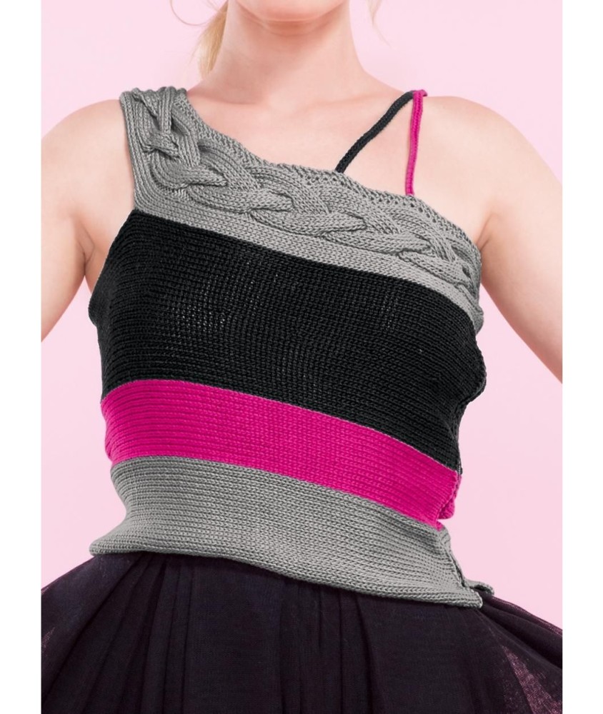 Patron tricot Top Coton satiné - Bergère de France