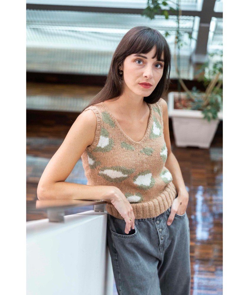 Patron tricot Débardeur jacquard - Bergère de France