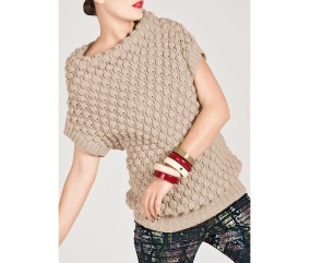 Patron tricot gratuit Pull fantaisie sans manches