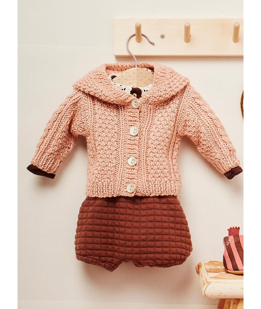 Patron tricot gratuit Gilet à capuche fantaisie