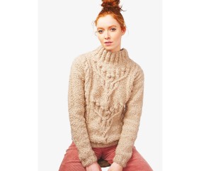 Patron tricot Pull motifs torsades - Bergère de France