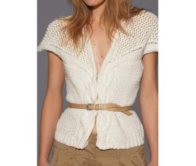 Patron tricot gratuit Gilet sans manches ajouré