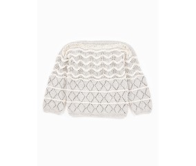 Patron tricot gratuit Pull ajouré col bateau