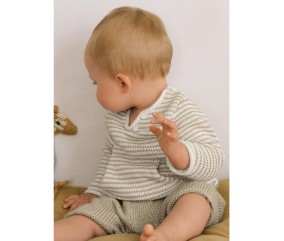 Patron tricot Pull rayé et short - Bergère de France