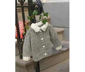 Patron tricot Gilet col Claudine - Bergère de France