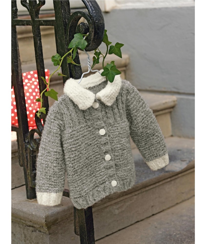 Patron tricot Gilet col Claudine - Bergère de France