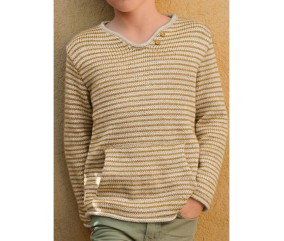 Patron tricot Pull poche kangourou - Bergère de France