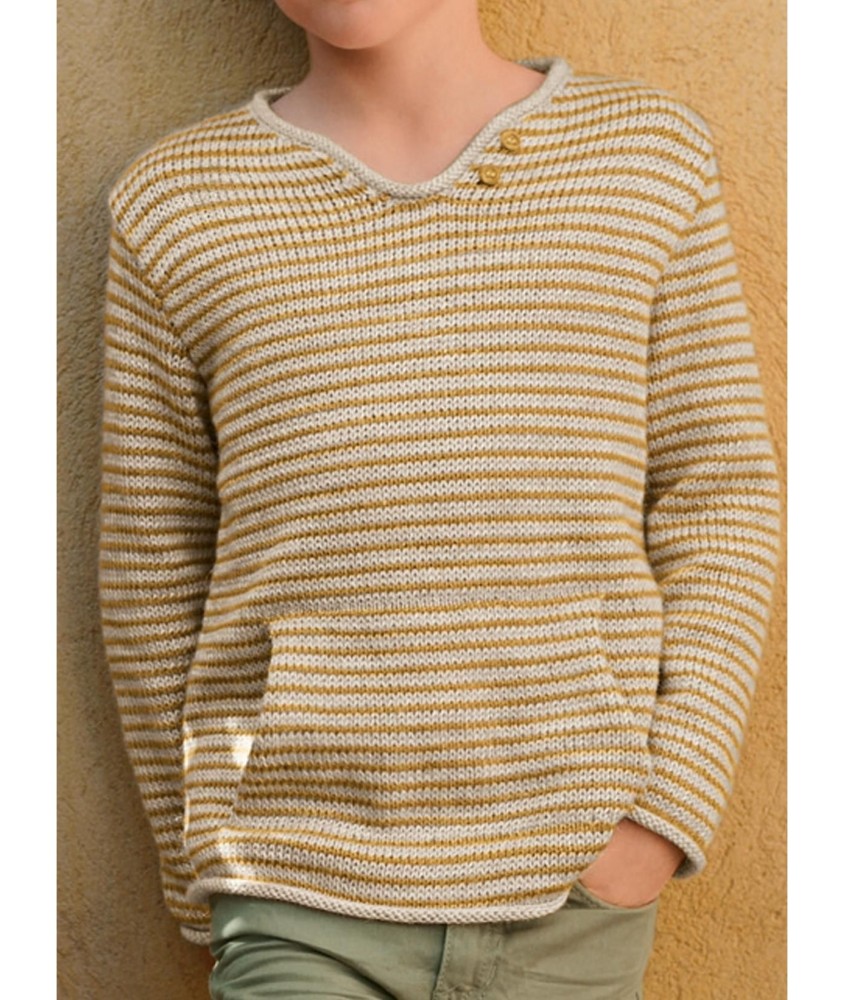 Patron tricot Pull poche kangourou - Bergère de France