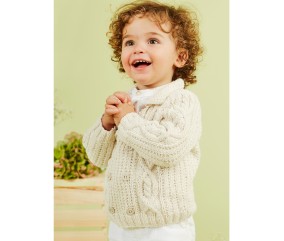 Patron tricot gratuit Veste croisée à torsades