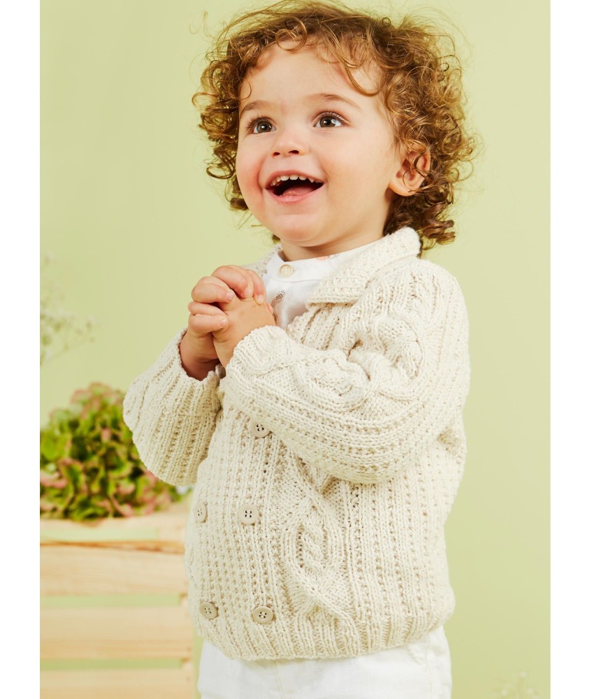 Patron tricot gratuit Veste croisée à torsades
