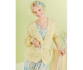 Patron crochet gratuit Veste col V ceinturée