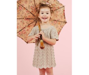 Patron tricot gratuit Robe ajourée manches courtes
