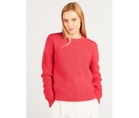 Patron tricot gratuit Pull au point mousse col rond