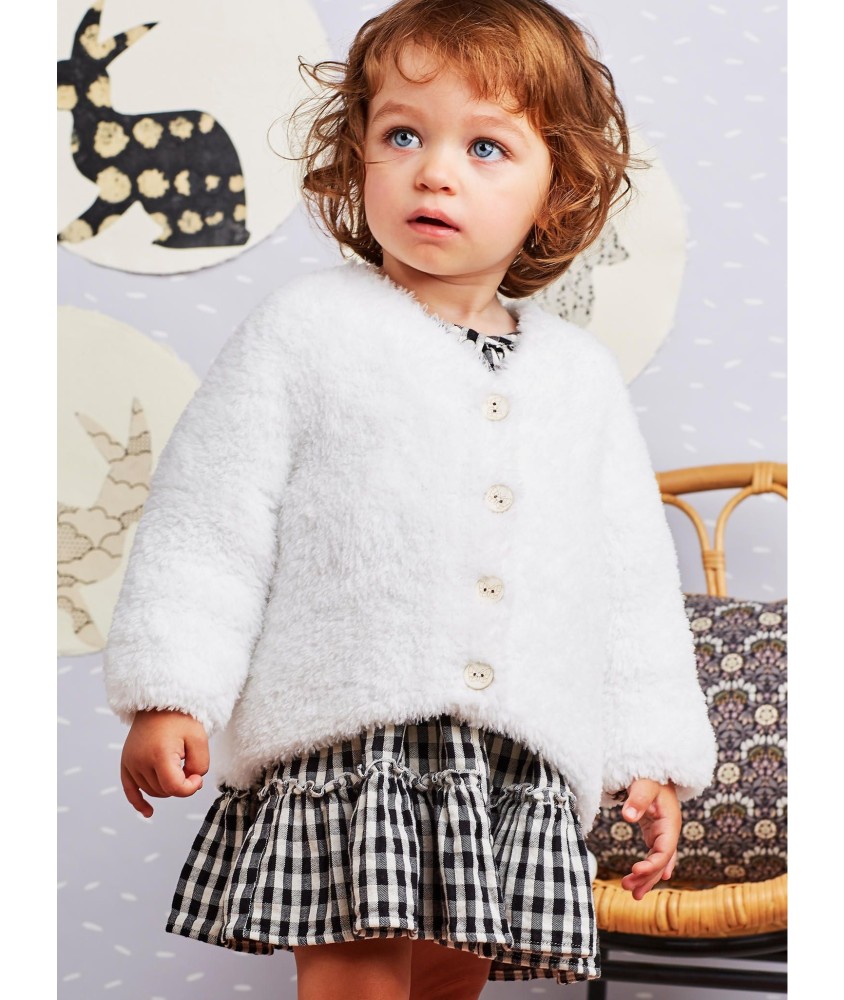 Patron tricot Gilet peluche col V - Bergère de France