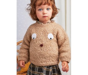 Patron tricot Pull tête d'ours - Bergère de France