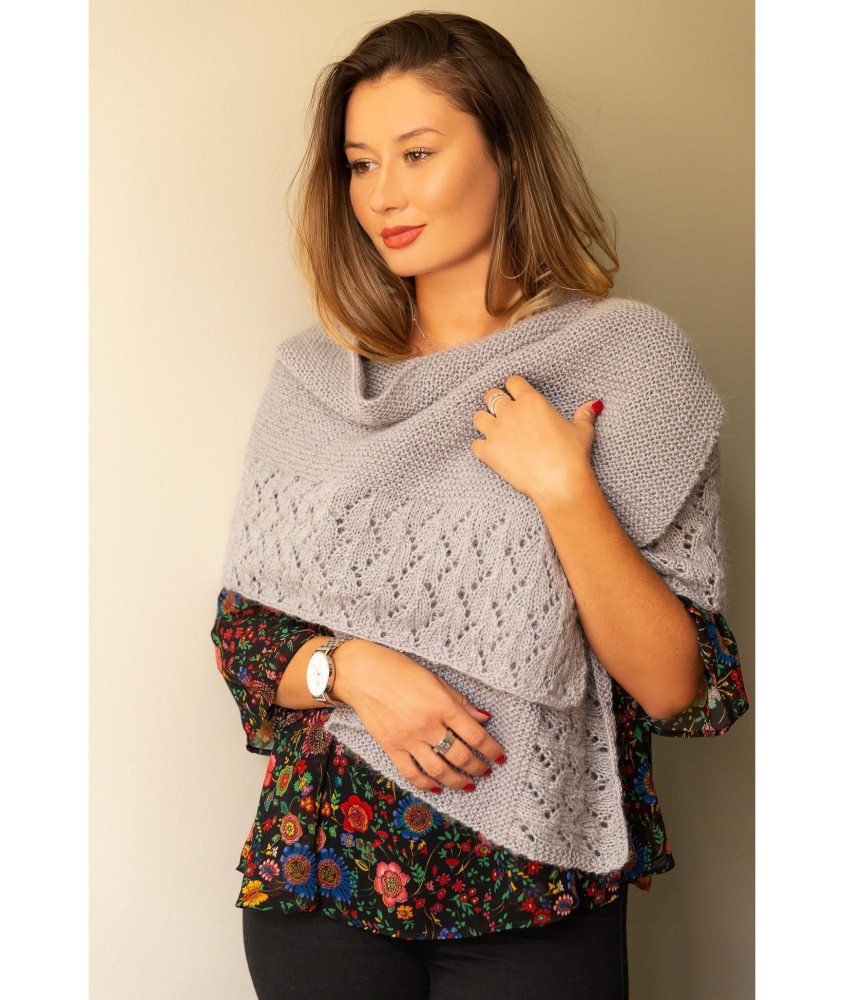 Patron tricot Étole base ajourée - Bergère de France