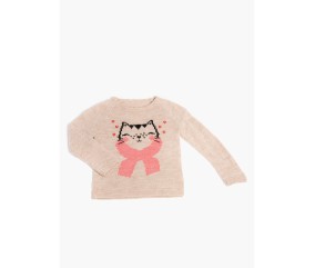 Patron tricot Pull tête de chat - Bergère de France