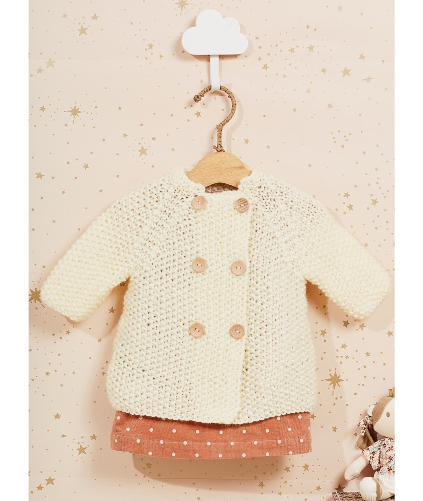 Patron tricot gratuit Manteau manches raglan