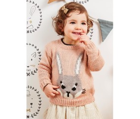 Patron tricot Pull motif lapin - Bergère de France