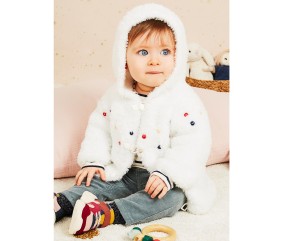 Patron tricot gratuit Manteau peluche à capuche