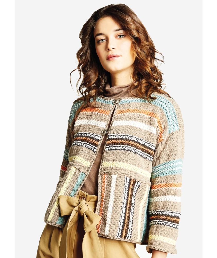 Patron tricot gratuit Veste été manches 3/4