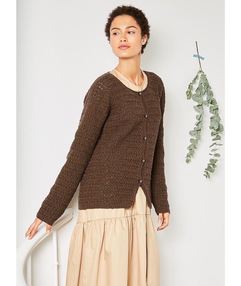 Patron tricot Veste col rond - Bergère de France
