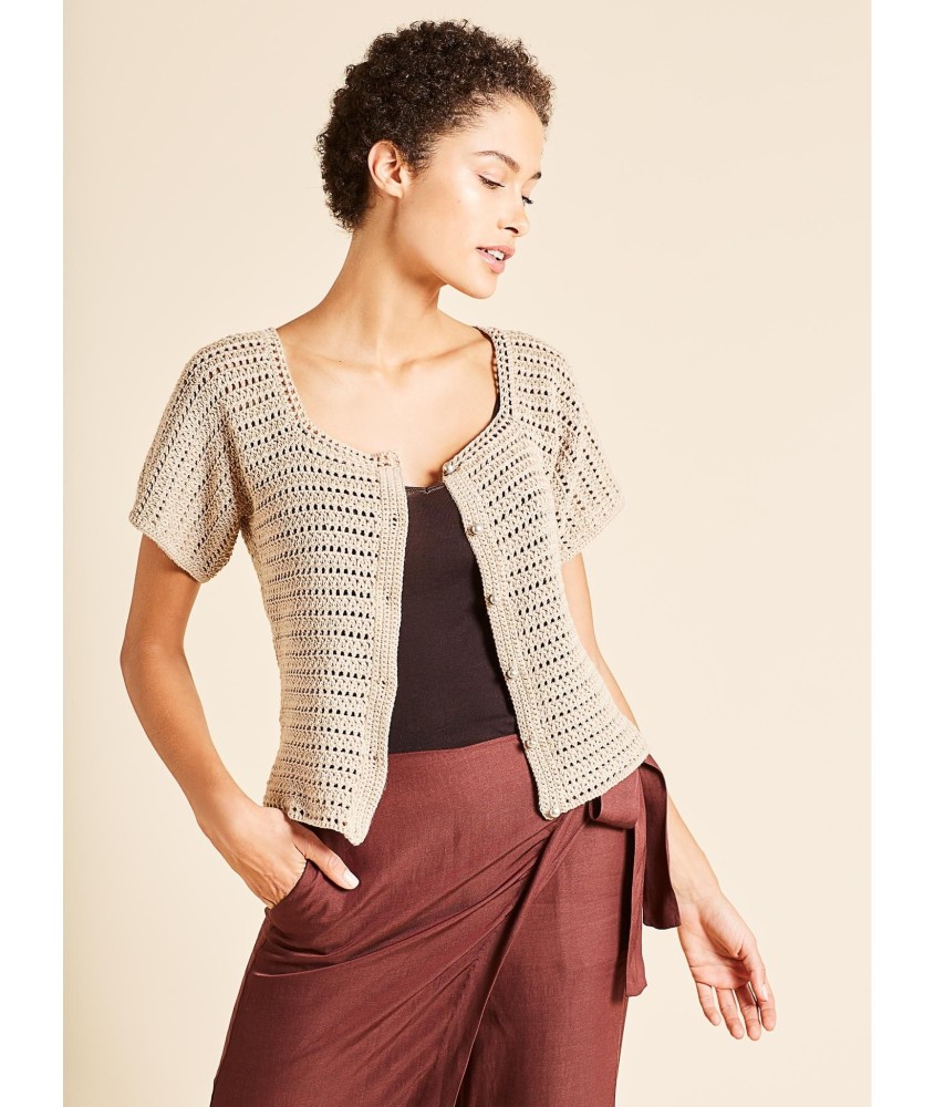 Patron crochet Cardigan au crochet - Bergère de France