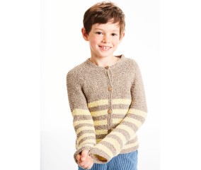 Patron tricot gratuit Gilet rayé en empiècement