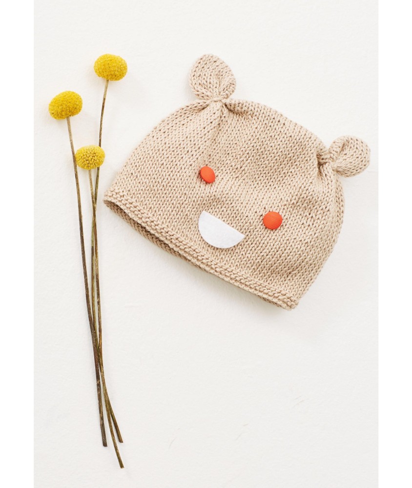 Patron tricot Bonnet tête d'ours - Bergère de France