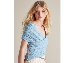 Patron tricot gratuit Cache-cœur à torsades