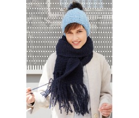 Patron crochet gratuit Longue écharpe à franges