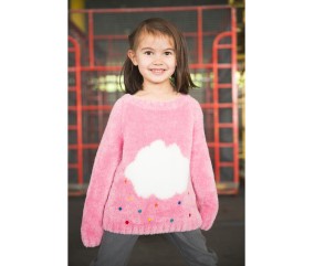 Patron tricot gratuit Pull raglan motif placé