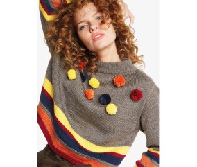 Patron tricot Pull à pompons - Bergère de France